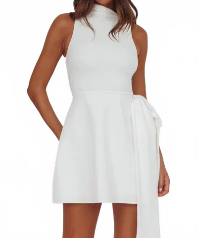 One And Only Collective Blythe Sleeveless Mini Dress In Misty White