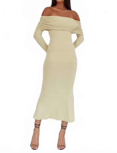 One And Only Collective Elizabeth Dress In Beige In Neutral