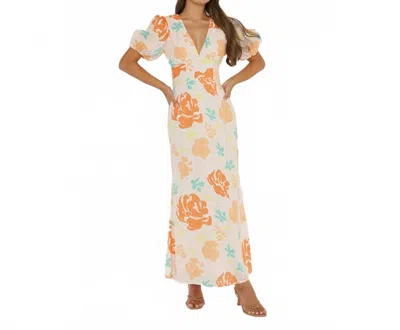 One And Only Collective Floral Maxi Dress In Orange