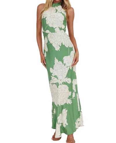 One And Only Collective Forever Again Floral Maxi Dress In Green