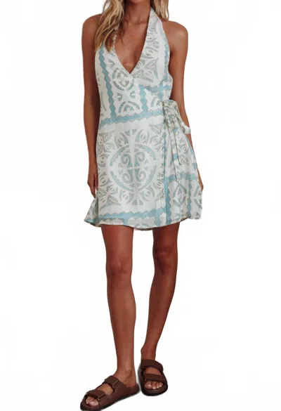 One And Only Collective Halterneck Mini Dress In Blue