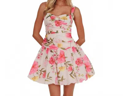 One And Only Collective Olivia's Garden Mini Dress In Pink In Multi
