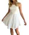 One And Only Collective Ruched Front Mini Skater Dress In White In White