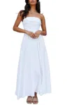 One And Only Collective Ruched Off-shoulder Maxi Dress In White In White