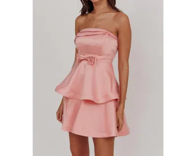 One And Only Collective Rylee Satin Mini Dress In Pink
