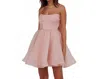 One And Only Collective Sleeveless Organza Mini Dress In Blush In Neutral