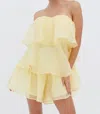 One And Only Collective Sunny Disposition Tiered Chiffon Romper In Yellow In Yellow