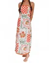 One And Only Collective Ulyssa Strapless Dress In White Multi In Multi