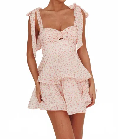 One And Only Collective Wear With Love Floral Mini Dress In Pink