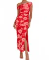 One And Only Collective Weekend Romance Floral Maxi Dress In Red In Red