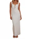 One & Only Crinkle Fabric Bodycon Maxi Dress In White In White