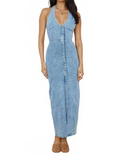 One & Only Dixie Denim Midi Dress In Blue