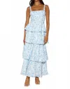 One & Only Juliette Tiered Maxi Dress In Blue In Blue