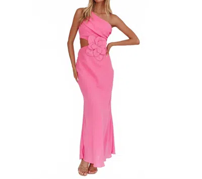 One & Only One Shoulder Asymmetric Dress In Pink