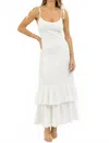 One & Only Solar Tie Strap Maxi Dress In White In White