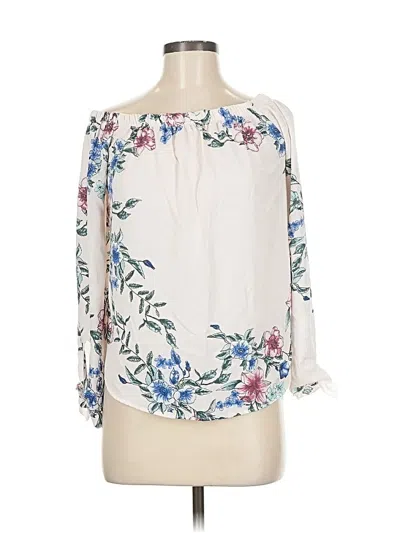 Pre-owned One Clothing 3/4 Sleeve Blouse In White