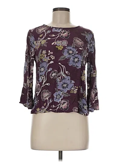 Pre-owned One Clothing 3/4 Sleeve T-shirt In Purple
