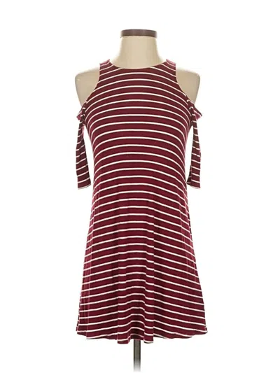 Pre-owned One Clothing Casual Dress In Burgundy