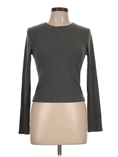 Pre-owned One Clothing Long Sleeve Top Gray Turtleneck Tops