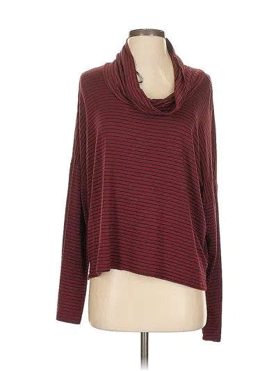 Pre-owned One Clothing Long Sleeve Turtleneck In Burgundy
