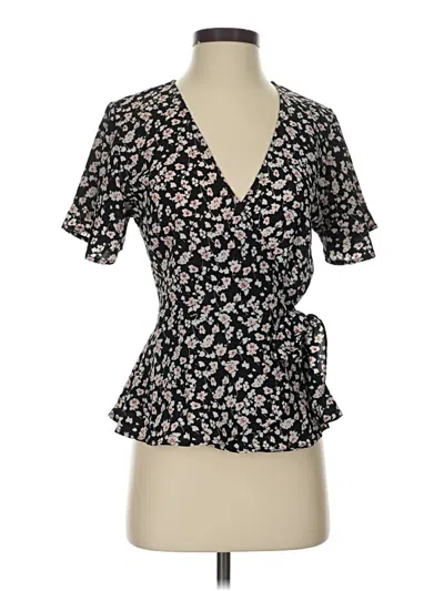 Pre-owned One Clothing Short Sleeve Blouse In Black