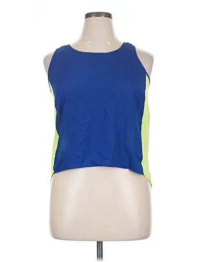 Pre-owned One Clothing Sleeveless Top Blue Halter Neckline Tops
