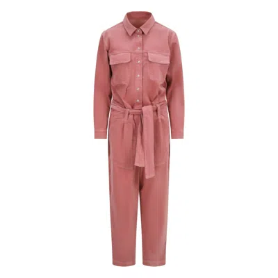 One Collective Women's Utility Jumpsuit In Soft Pink