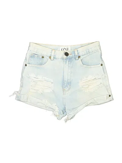 Pre-owned One Denim Shorts In Blue