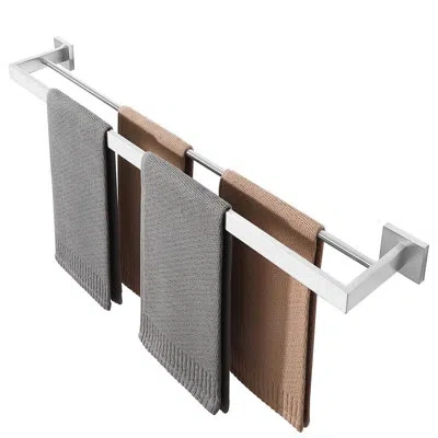 One Double Towel Bar, 32" Sus304 Stainless Steel Towel Racks For Bathroom, Long Bathroom Towel Rack Wall In Brushed Nickel