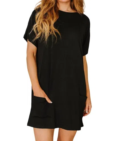 One Eleven North All Around Town T-shirt Dress In Black