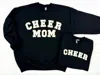 One Eleven North Cheer Mom And Mini Chenille Patch Sweatshirt In Black In Black