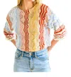 One Eleven North Hazel Eyes Knit Top In Multi Color In Multi