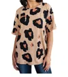 One Eleven North Hear Me Roar Oversized T-shirt In Brown In Brown