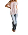 One Eleven North Little Bit Front Pocket Tee In Light Pink In Pink