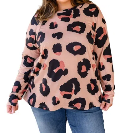 One Eleven North Meant To Be Dolman Top In Animal Print In Multi