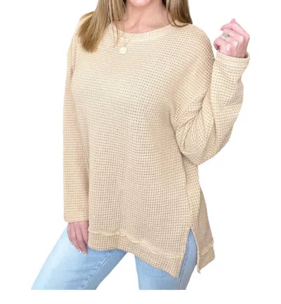 One Eleven North Soft And Sweet Pullover Sweater In Beige