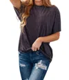 One Eleven North Tried And True Slouchy Tee In Grey In Grey