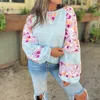 One Eleven North Tyler Long Sleeve Top In Blue In Blue