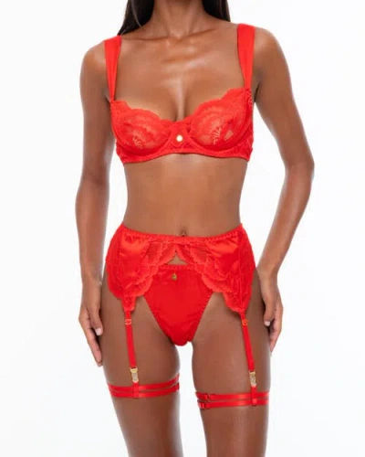 One Empire Elara Lingerie Set In Red