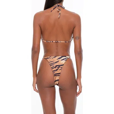 One Empire Iris Leo Print Bikini Bottoms In Multi