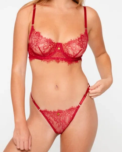 One Empire Rita Lace Lingerie Set In Red