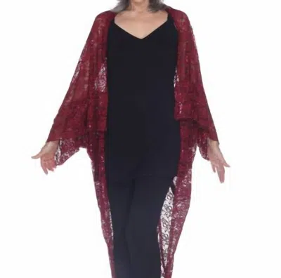 One Essence Sasha Sequin 3-way Wrap Coverup In Burgundy In Red
