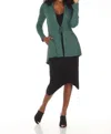 One Essence Vivica Victorian Pleated Jacket In Forest Green In Green