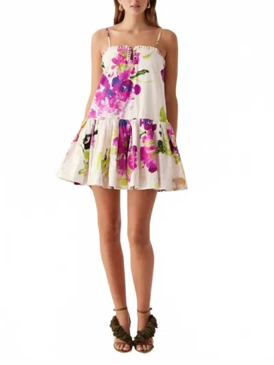One Fashion Garden Party Dress In Purple In Multi