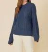 ONE GREY DAY ANGWIN PULLOVER SWEATER IN NAVY