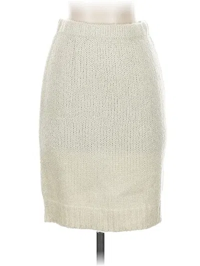 Pre-owned One Grey Day Los Angeles Casual Skirt In White