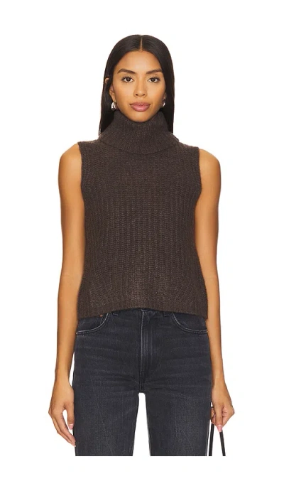 One Grey Day Polly Cashmere Vest In Brown