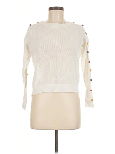 Pre-owned One Grey Day Pullover Sweater In White
