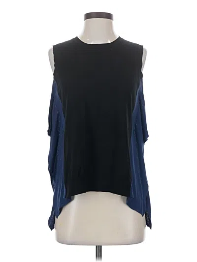 Pre-owned One Grey Day Sleeveless Blouse In Black