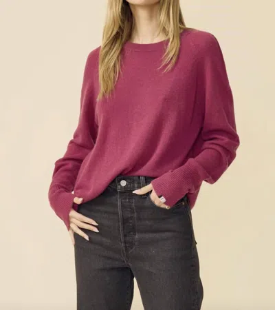 One Grey Day Sloane Cashmere Pullover In Mulberry In Pattern
